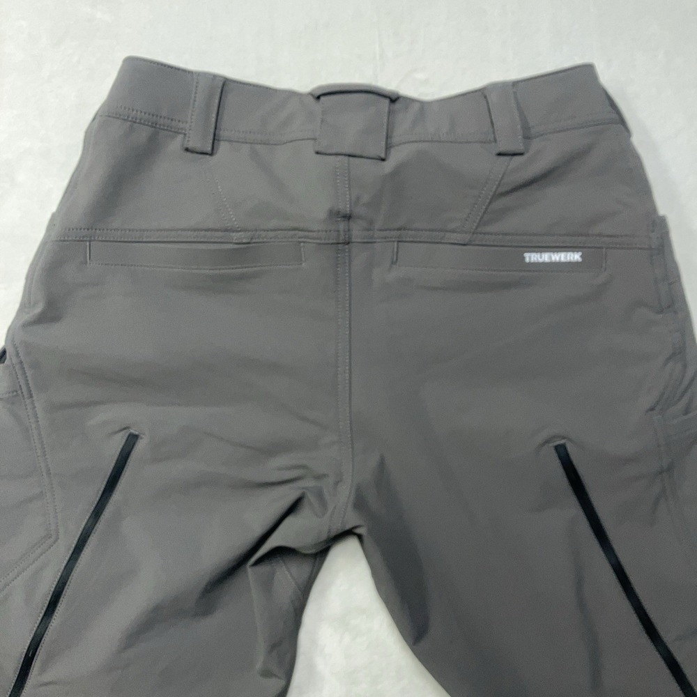 Truewerk Pants Gray T1 Pro WerkPant With Knee Pads Nylon Cargo Mens 32x34 - Picture 4 of 12